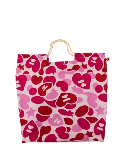 APEE™ by *A BATHING APE® printed tote bag Pink CM20289323
