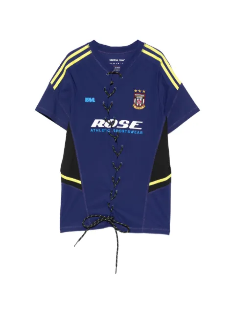 Martine Rose lace-up stripe T-shirt Blue 168JT19504
