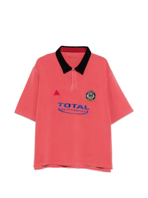 Martine Rose washed logo polo shirt Pink 674JE02110