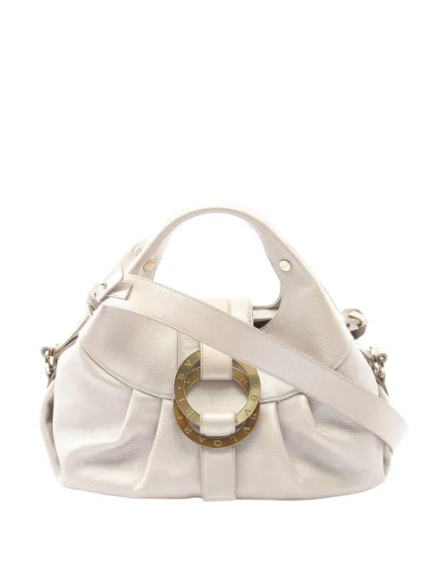 Bvlgari Pre-Owned 2010-2026 Leather Chandra satchel Grey 0UTB8K05MVW7RRI5