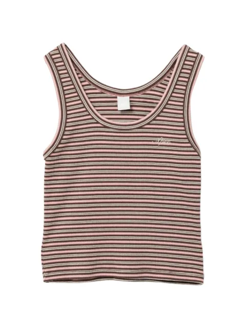 APEE™ by *A BATHING APE® logo embroidered strip top Pink 0PXTKAS460A6QPKA00S