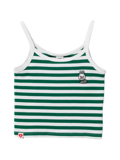 APEE™ by *A BATHING APE® rabbit striped top White 0PXTKAS258A6QGRX00S