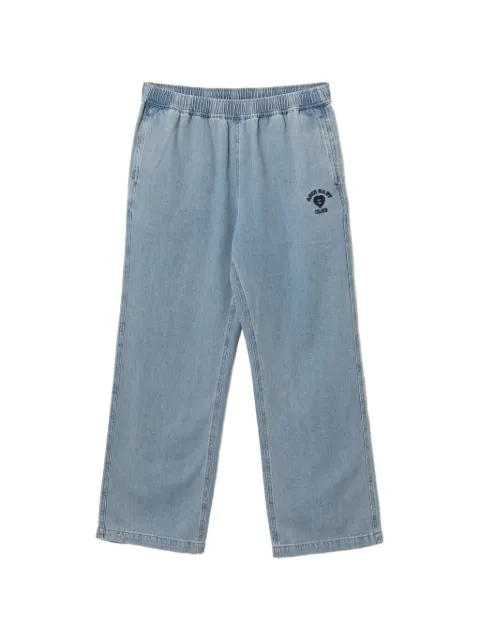 APEE™ by *A BATHING APE® heart logo embroidered jeans Blue 0PXJNAS158A6QBLL00S