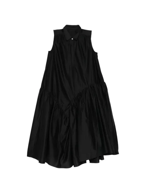 JNBY sleeveless gathered dress Black 5Q5G12450