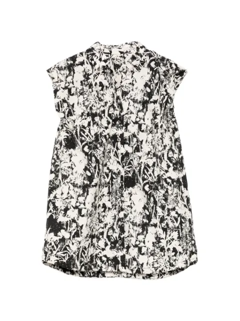 JNBY floral-print sleeveless blouse Black 5Q5211440