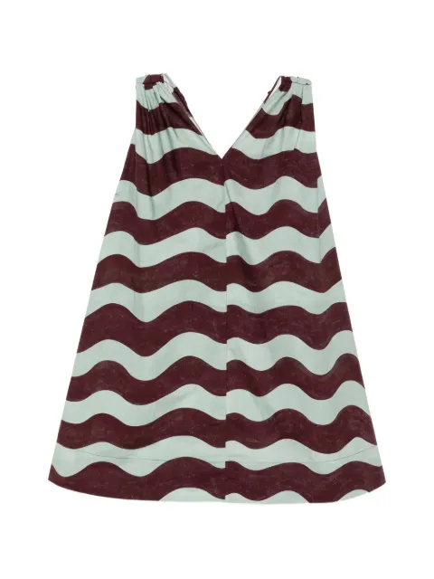 JNBY wavy-stripe A-line dress Brown 5Q5G11980