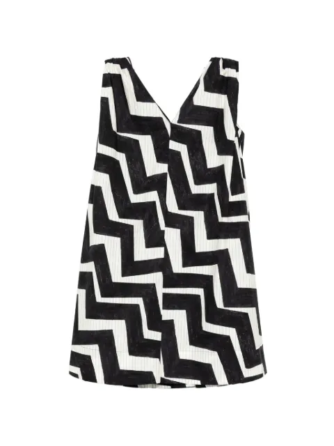 JNBY chevron-print A-line dress Black 5Q5G11980