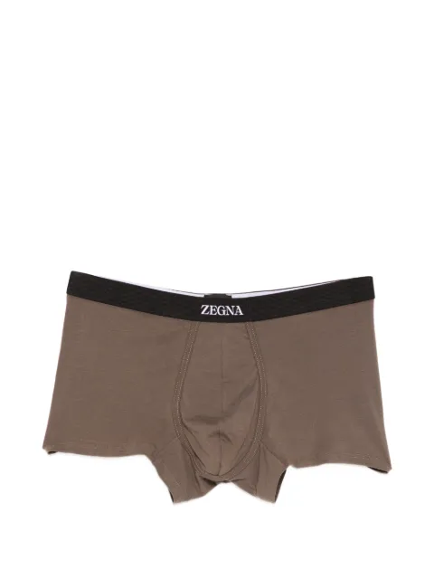 Zegna logo-waistband trunks Brown N3LC61800