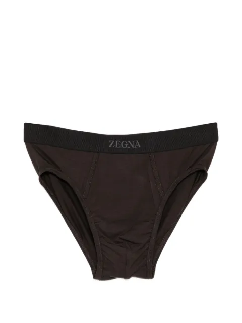 Zegna logo-waistband briefs Brown N3L611860