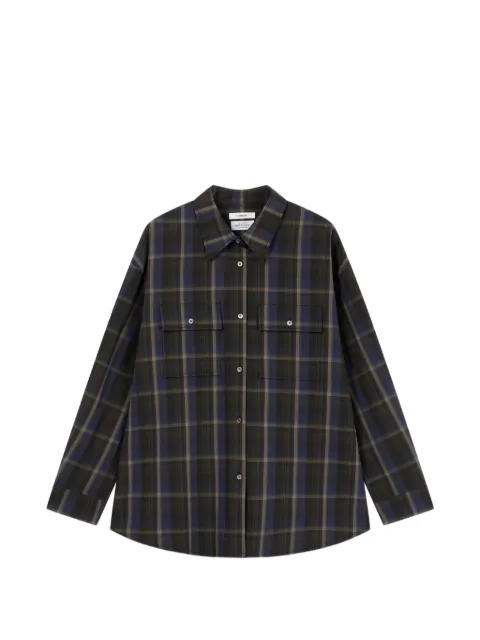 TOMBOY check-pattern flap-pocket shirt Green 9106221202