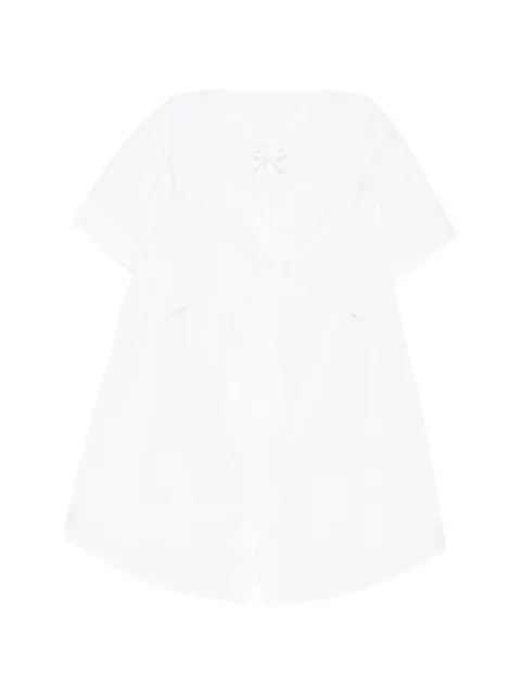 JNBY twisted lace-trim dress White 5Q5G10880