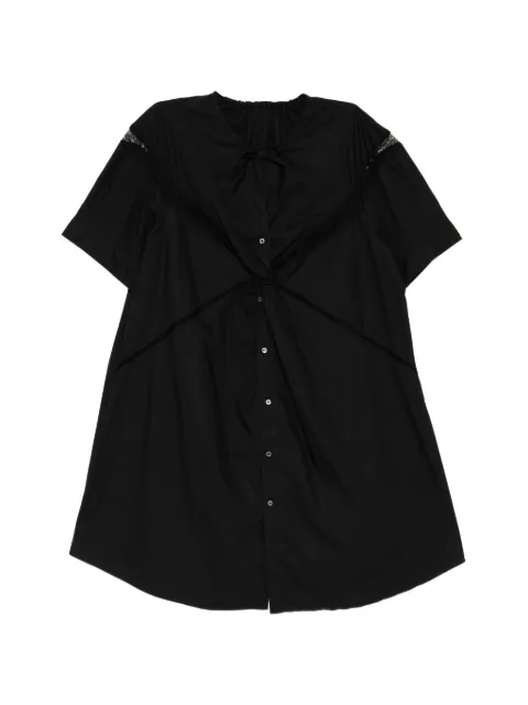 JNBY twisted lace-trim dress Black 5Q5G10880