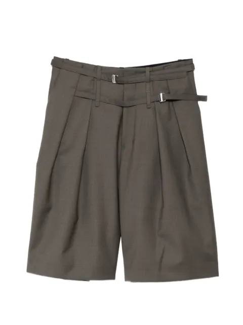 JNBY textured wool-blend shorts Green 5Q5E13260