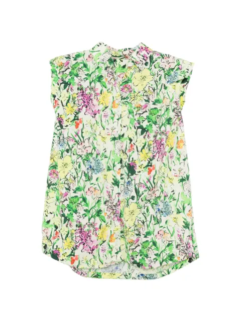 JNBY floral-print sleeveless blouse White 5Q5211440