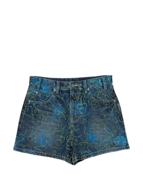 JNBY floral-print denim shorts Blue 5Q5E15730
