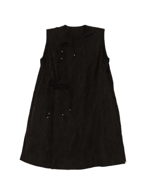 JNBY floral-embroidered drawstring dress Black 5Q5G11750