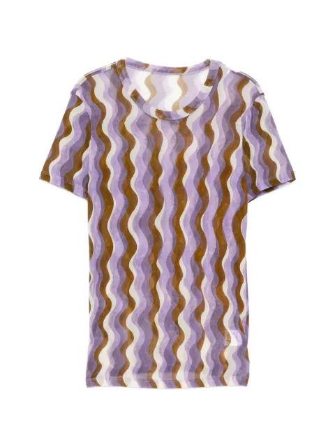 JNBY print mesh T-shirt Purple 5Q5110470