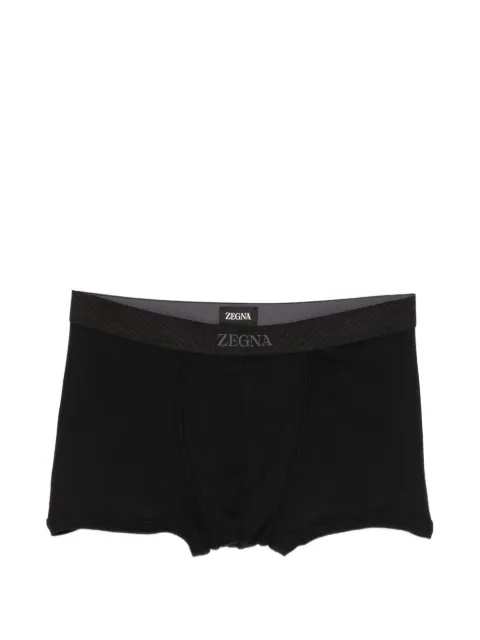 Zegna logo-waistband trunks Black N3LC61840