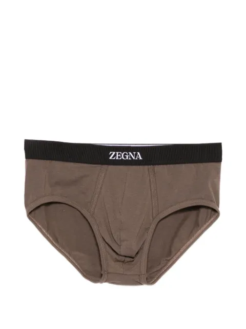 Zegna logo-waistband briefs Brown N3L611800