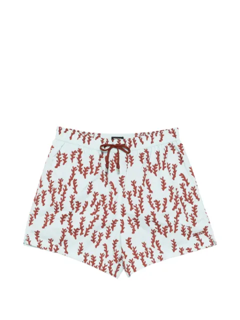 Zegna printed drawstring swim shorts Blue N7B802840