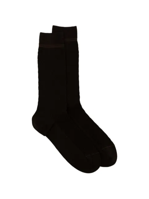 Zegna mid-calf socks Brown N5V407450