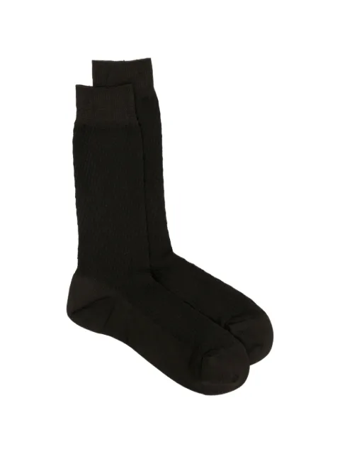 Zegna textured socks Brown N5V406820