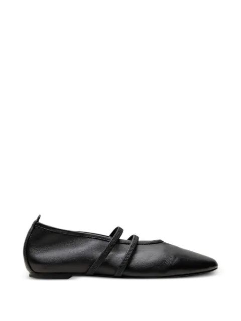 CHUCKIES double-strap ballet flats Black DAVE02