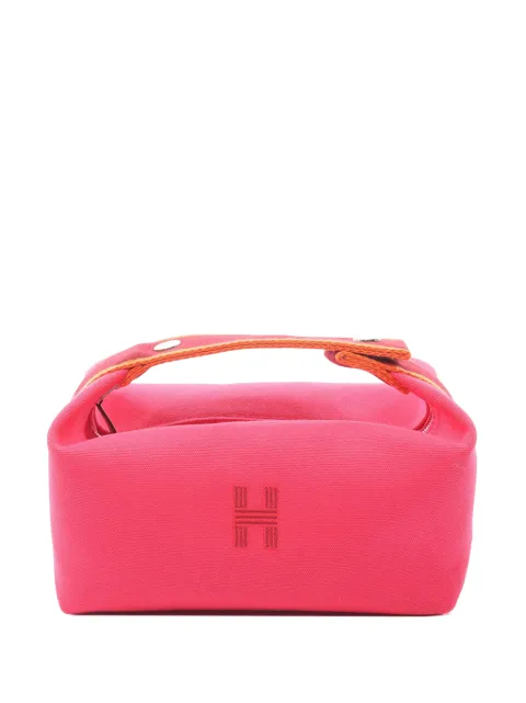 Hermès Pre-Owned 2010-2026 Small Toile Bride A Brac Case vanity bag Pink EQWWNZL30J4FNAO4