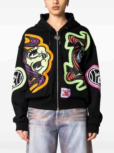 Chopova Lowena Imzy Lou graphic-print hoodie Black 5281