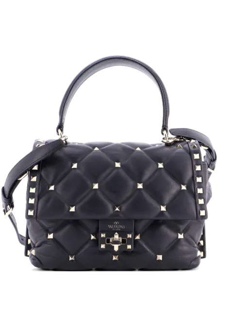 Valentino Garavani Pre-Owned Candystud Top Handle Bag Leather Medium shoulder bag Black UPYNSXLOSVWO16TN