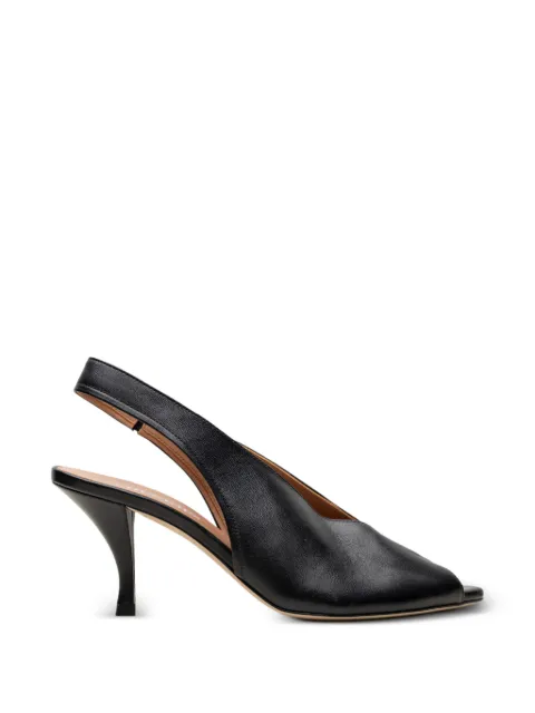 CHUCKIES peep-toe slingback pumps Black L156