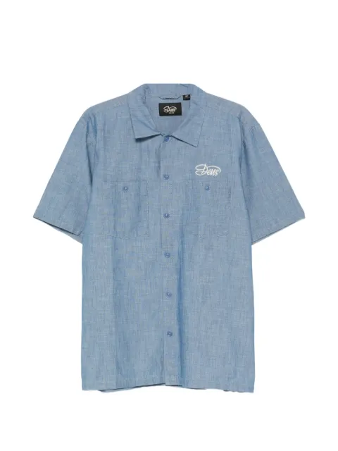 Deus Ex Machina Forecourt logo-embroidered short-sleeve shirt Blue D261MSH104