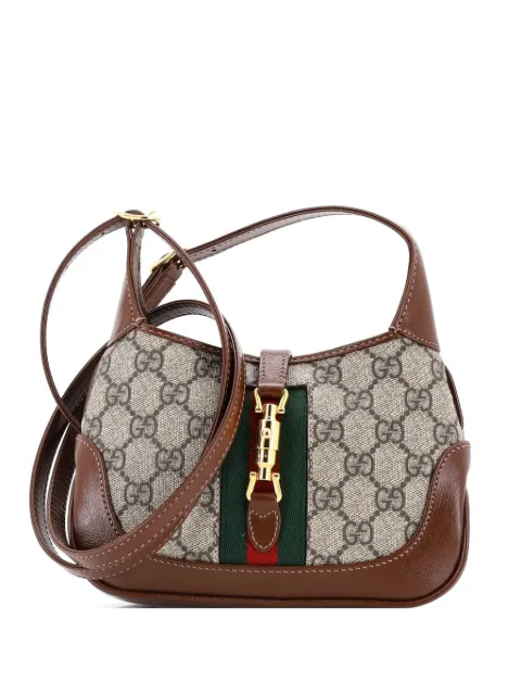Gucci Pre-Owned Jackie 1961 GG Coated Canvas Mini hobo bag Brown Q7Z3MYT3I7JQTZLO