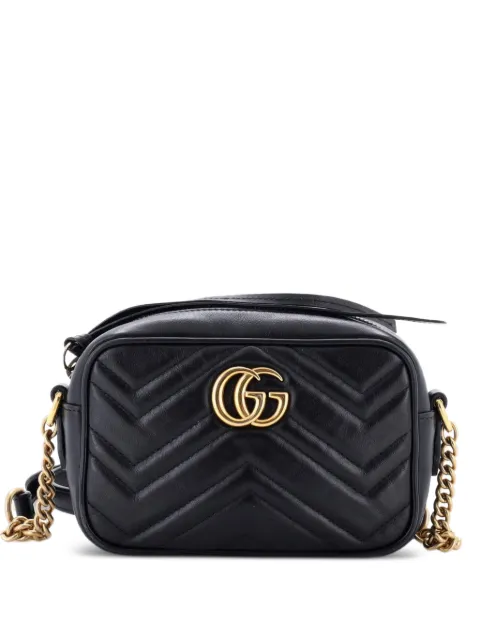 Gucci Pre-Owned GG Marmont Shoulder Bag Matelasse Leather Mini crossbody bag Black PIRTVJA3KBC7TVAM