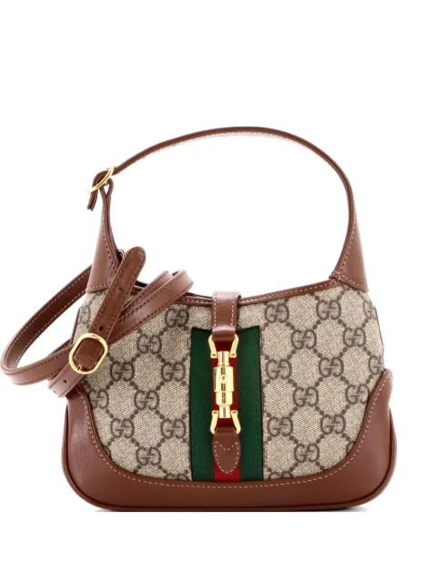 Gucci Pre-Owned Jackie 1961 GG Coated Canvas Mini hobo bag Brown CD6L9A5C15N5LZ2D