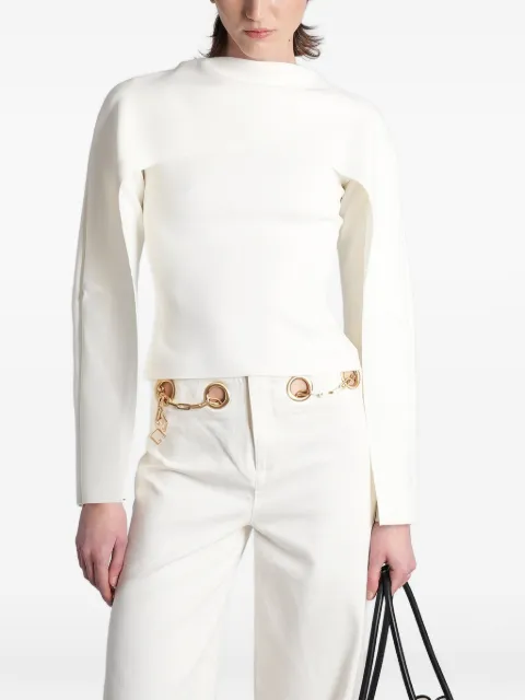 Cult Gaia Alka cape-sleeve blouse White SWTTP35235YN2494