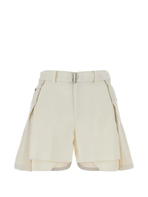 sacai belted denim shorts Neutrals 2608435