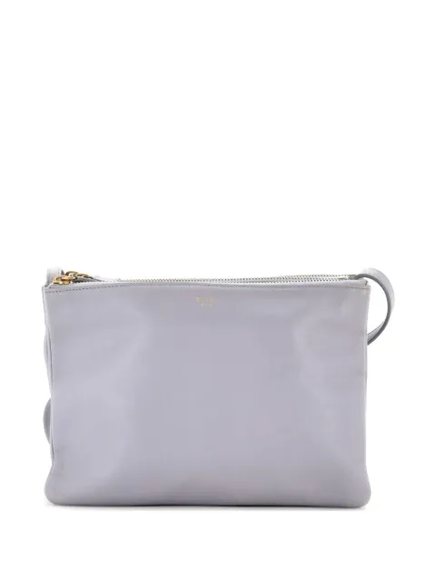 Celine Pre-Owned Trio Leather Large crossbody bag Grey 2PLL97S72B85UR8F