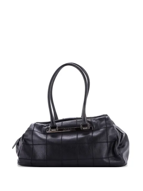CHANEL Pre-Owned Square Stitch Shoulder Bag Quilted Caviar East West satchel Black Q4I4I6QRFEVH9BM5