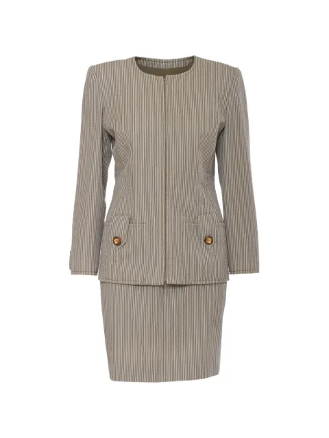 Vintage striped button dress Neutrals WCV27022369