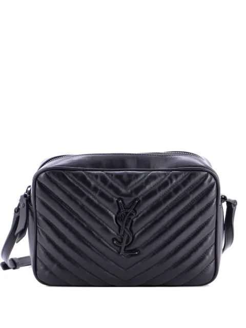 Saint Laurent Pre-Owned Lou Camera Bag Matelasse Chevron Leather Small crossbody bag Black 7Y3CI9D6O8R15R6N
