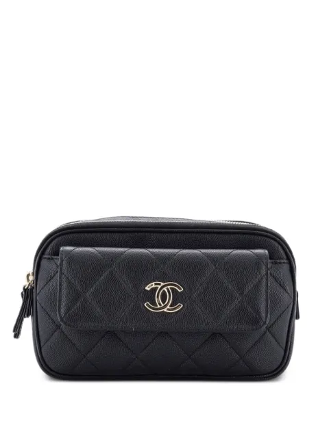 CHANEL Pre-Owned In & Out Quilted Caviar Small belt bag Black 6CBYT2OZ40HY9ZUG