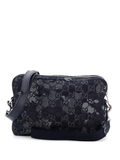 Gucci Pre-Owned Convertible Camouflage GG Denim crossbody bag Blue XZUE62S5L9HFTK37