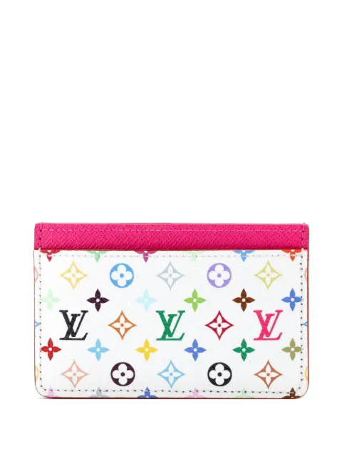 Louis Vuitton Pre-Owned x Takashi Murakami Monogram Multicolor with Leather card holder Pink 133YI10H4J0NZSN7