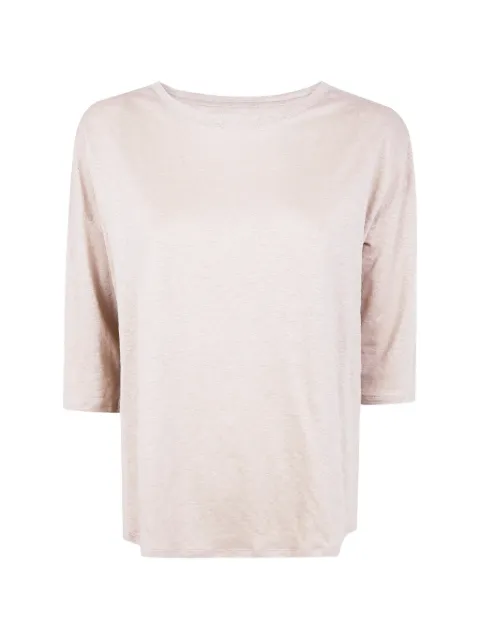 Majestic Filatures crew neck T-shirt Neutrals E26M011FTS144104