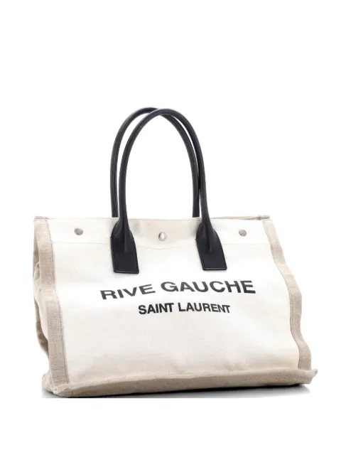 Saint Laurent Pre-Owned Rive Gauche Shopper Canvas Small tote bag Neutrals DBOWAM0PRPRDBWKE
