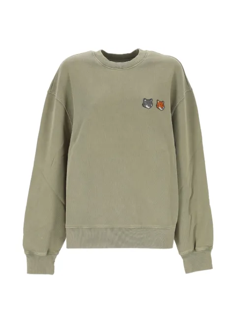 Maison Kitsuné fox motif sweater Green QM00313KM0341