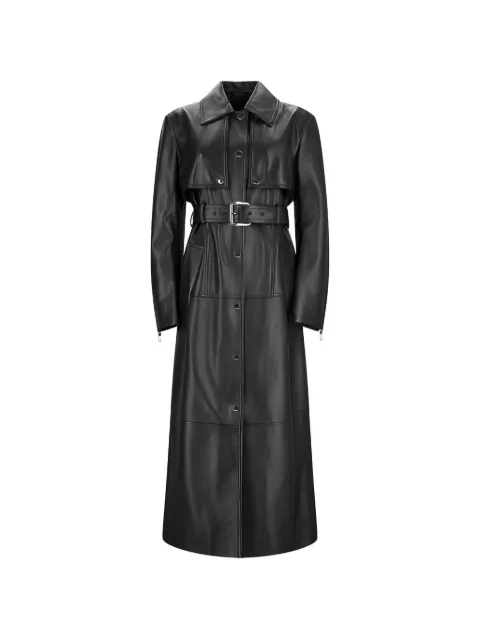 Max Mara leather belted trench coat Black 2612471023600