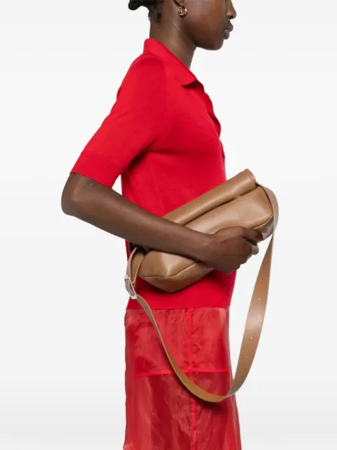 Jil Sander small Rollup logo-detail shoulder bag Brown J08WG0048P7218