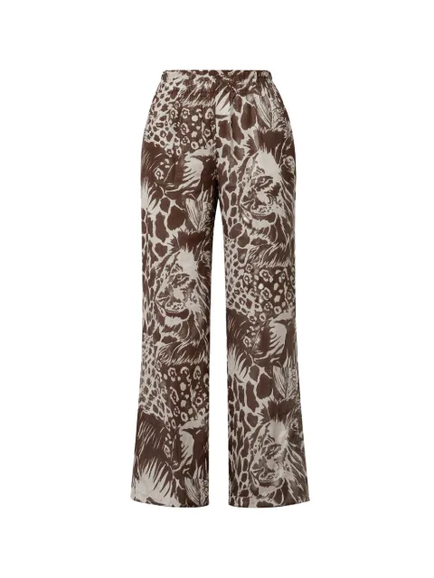 kaos animal-print trousers Brown SPJTZ029